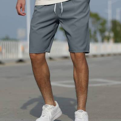 Men's Leisure Shorts Breathable Cotton Blend Drawstring Men Shorts