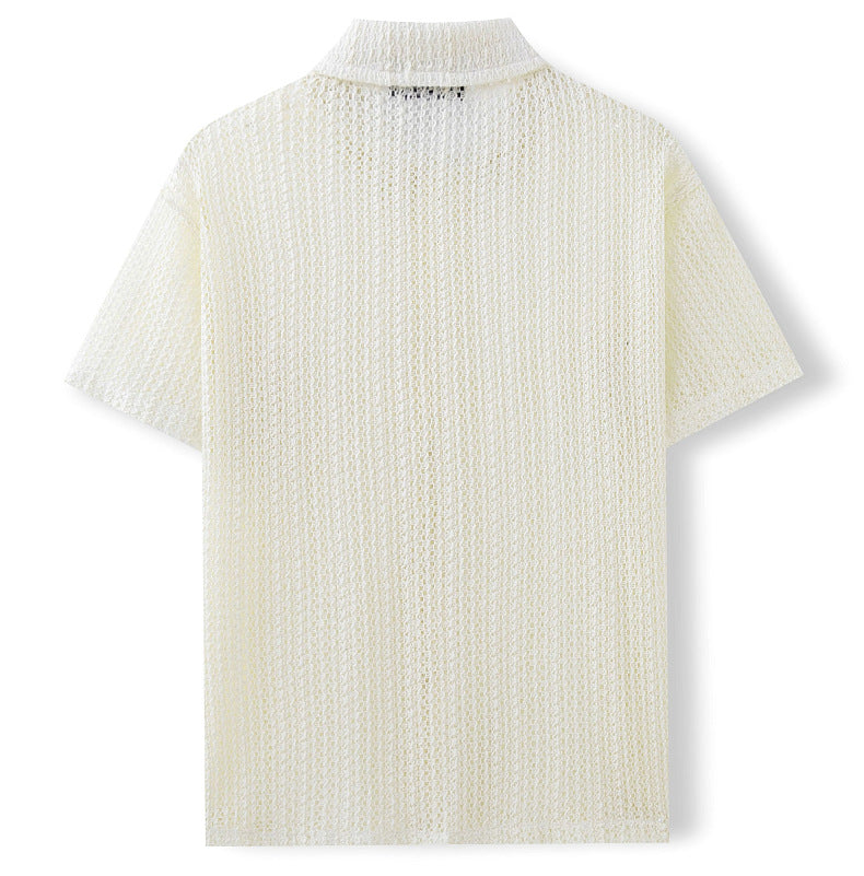 Men's Lightweight Summer Polo Shirt Breathable Knit Shirts