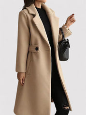 Womens Belted Wool Winter Coat Warm Elegant Outerwear - OKOHOKO™ FASHION