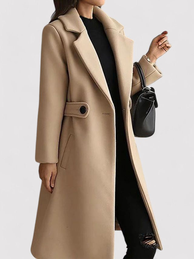 Womens Belted Wool Winter Coat Warm Elegant Outerwear - OKOHOKO™ FASHION