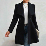 Elegant Wool Blend Long Coat for Women Winter Warmth - OKOHOKO™ FASHION