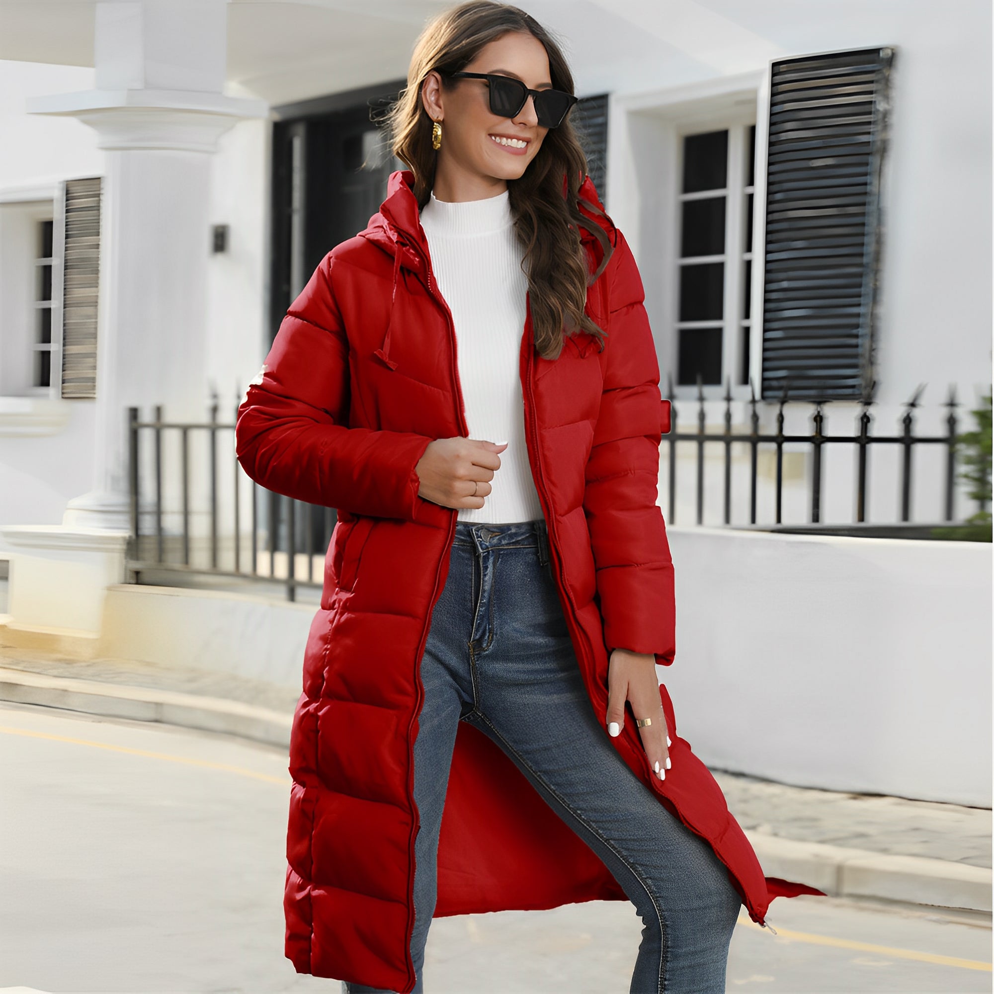 Women Slim Fit Cotton Padded Jacket Hooded Winter Coat - OKOHOKO™ FASHION