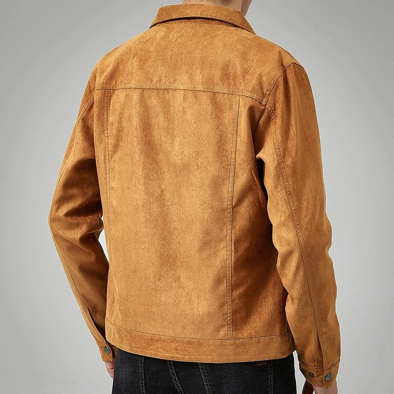 Casual Suede Leather Jacket For Men Premium Quality - OKOHOKO™ FASHION