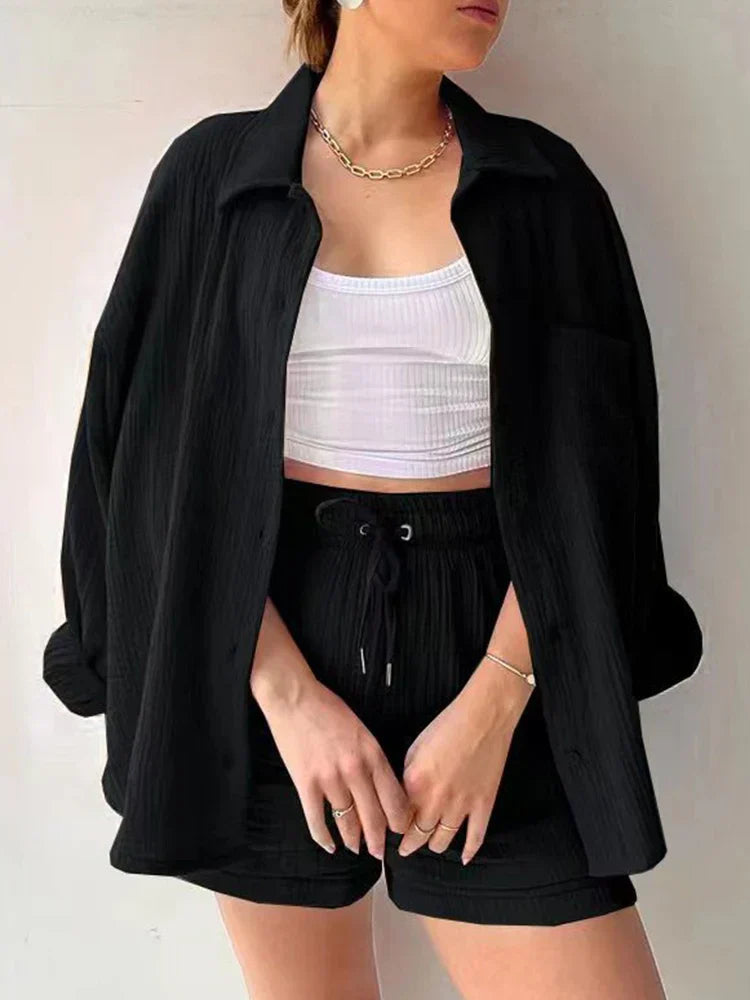 Cotton Two Piece Pajama Set For Women Comfort And Style - OKOHOKO™ FASHION