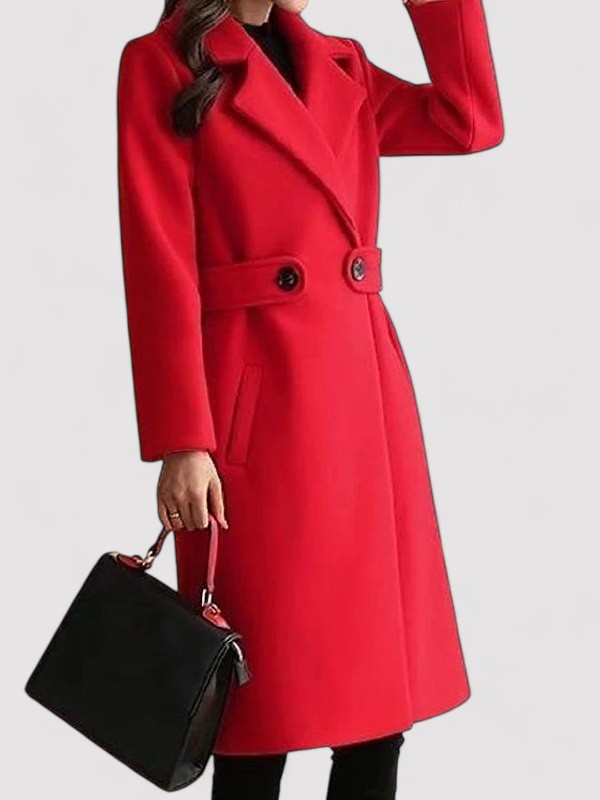Womens Belted Wool Winter Coat Warm Elegant Outerwear - OKOHOKO™ FASHION