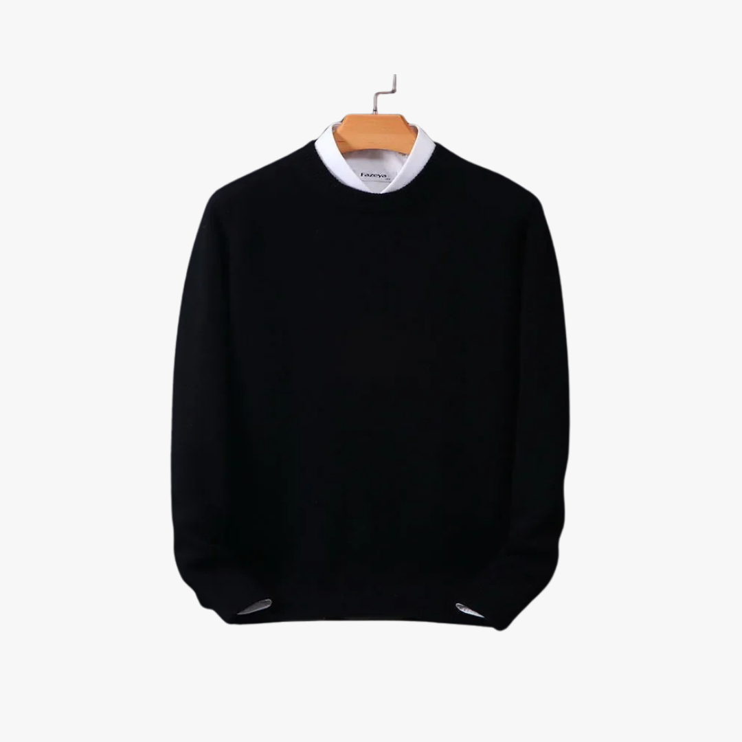 Mens Cashmere Loose Fit Sweater Warm Soft Knit Everyday Cozy - OKOHOKO™ FASHION