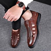 Genuine Leather Sandals For Men Breathable Summer Footwear - OKOHOKO™ FASHION