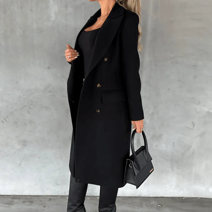 Womens Classic Wool Coat For Winter Warmth And Style - OKOHOKO™ FASHION