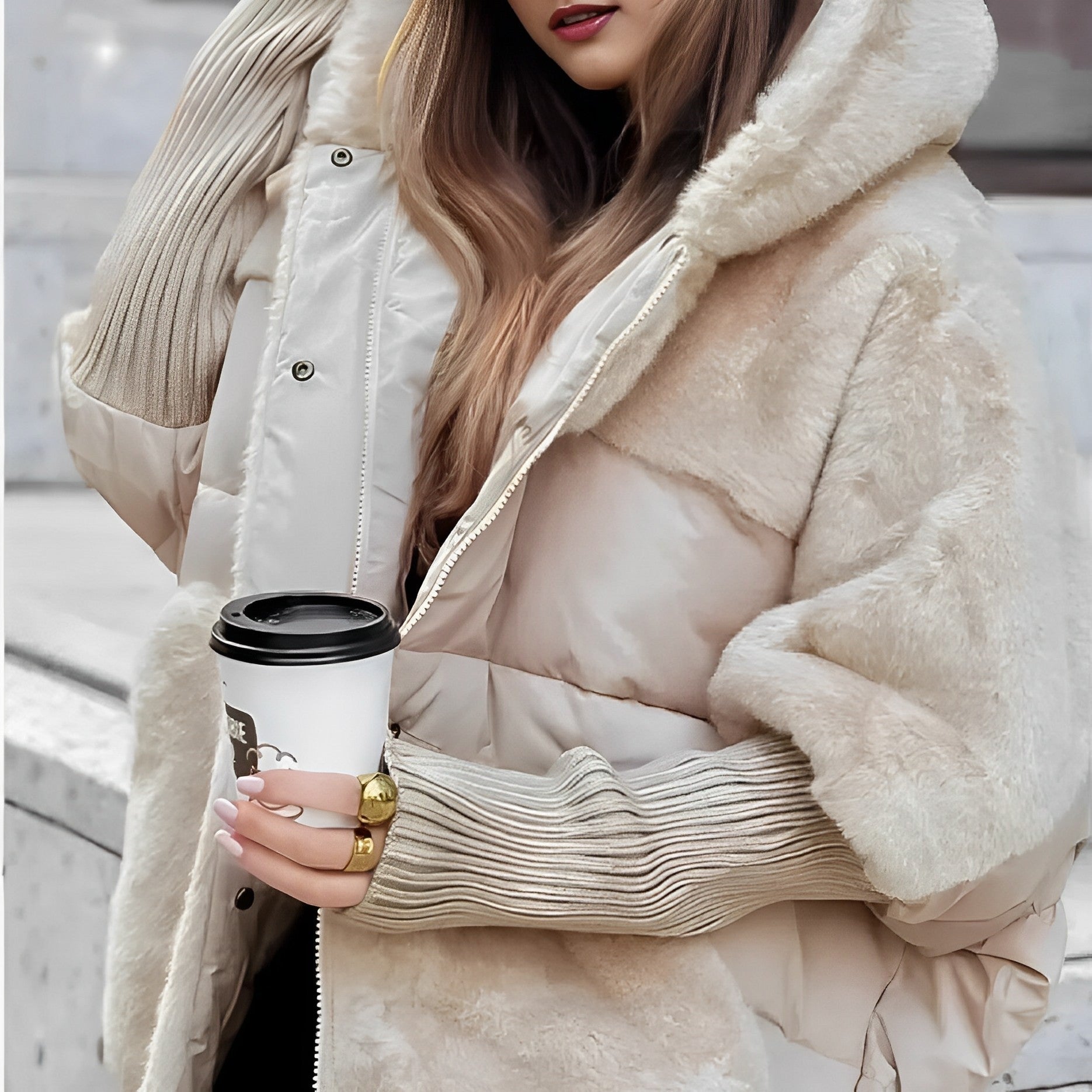 Women Hooded Down Jacket Winter Coat Puffer Warmth - OKOHOKO™ FASHION