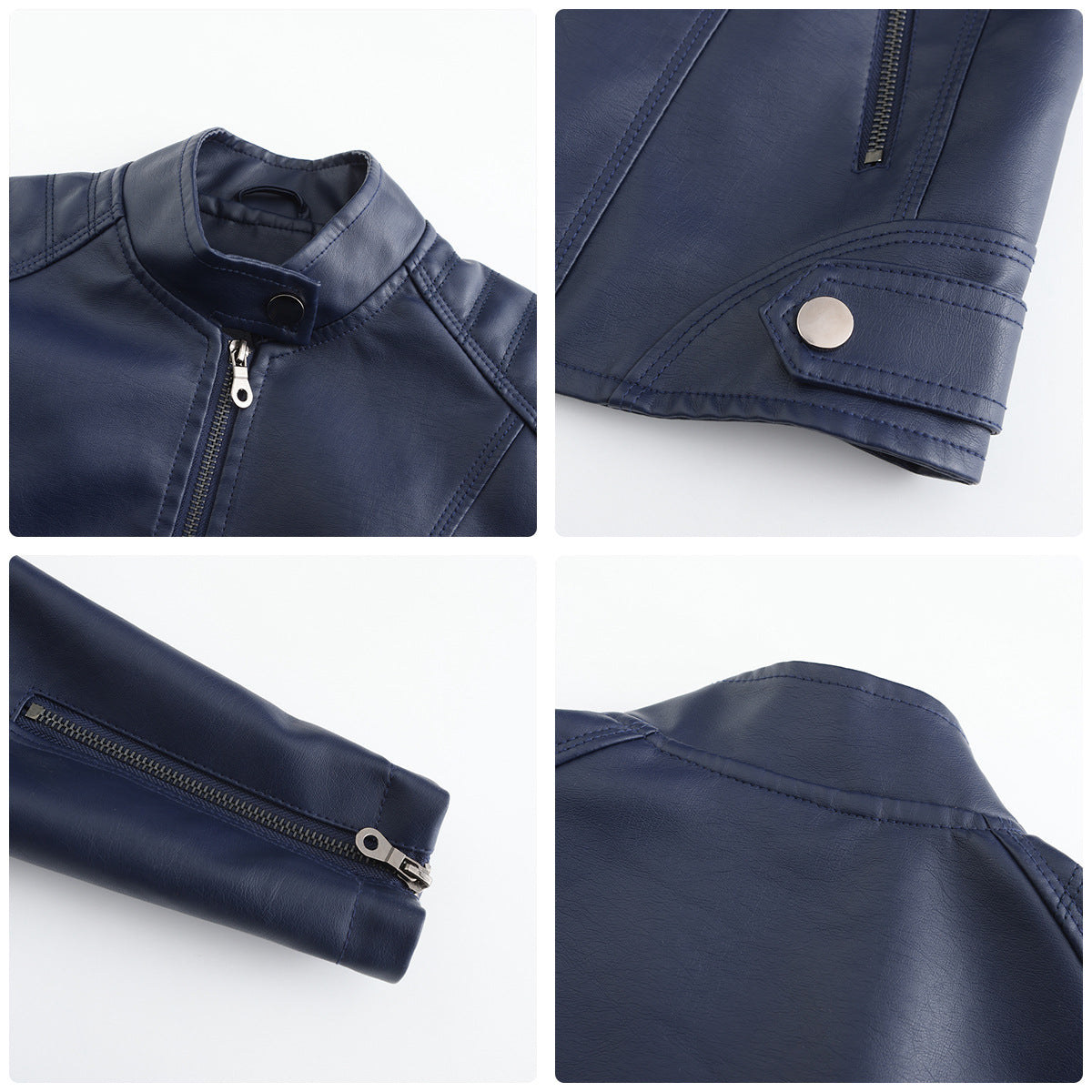 Womens Slim Leather Jacket Lightweight Casual Fashion - OKOHOKO™ FASHION