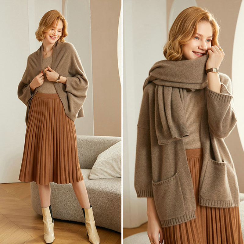 Premium Merino Wool Shawl Wrap For Ultra Soft Warmth - OKOHOKO™ FASHION