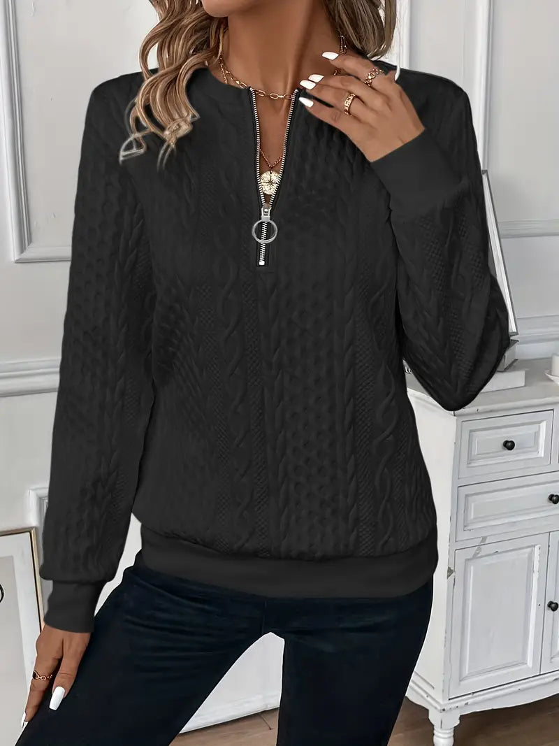 Cozy Women Zip Up Sweater For Everyday Casual Wear - OKOHOKO™ FASHION