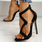 Elegant High Heel Zipper Sandals For Women Comfort Fit - OKOHOKO™ FASHION