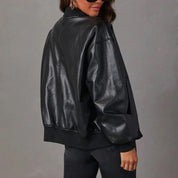 Casual Leather Jacket For Women Everyday Wear Warm Lined - OKOHOKO™ FASHION