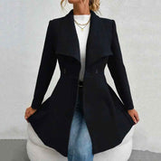 Elegant Wool Blend Long Coat for Women Winter Warmth - OKOHOKO™ FASHION