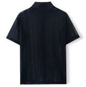 Men's Lightweight Summer Polo Shirt Breathable Knit Shirts