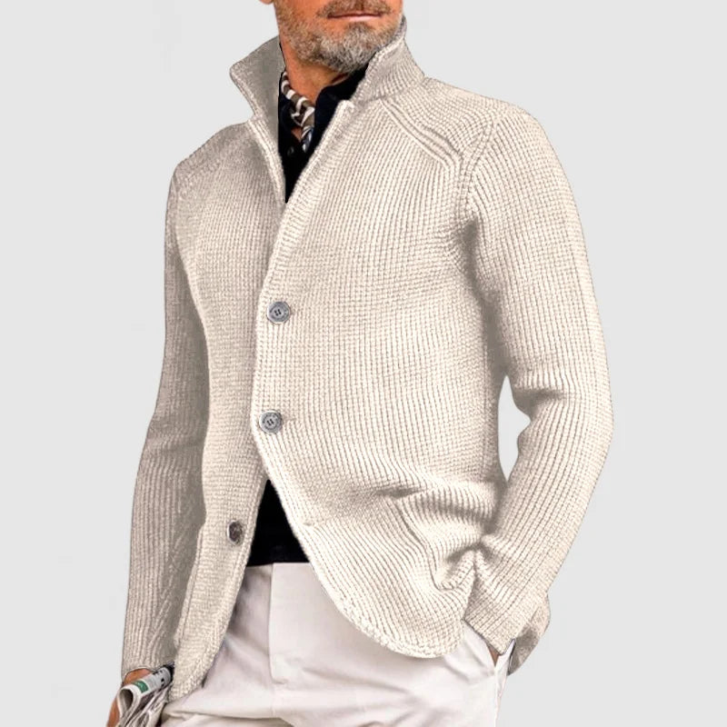 Men Stand Up Collar Knitted Sweater For Warmth And Style - OKOHOKO™ FASHION