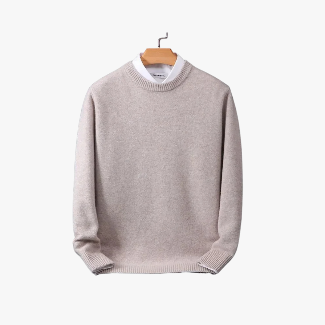 Mens Cashmere Loose Fit Sweater Warm Soft Knit Everyday Cozy - OKOHOKO™ FASHION