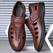Genuine Leather Sandals For Men Breathable Summer Footwear - OKOHOKO™ FASHION