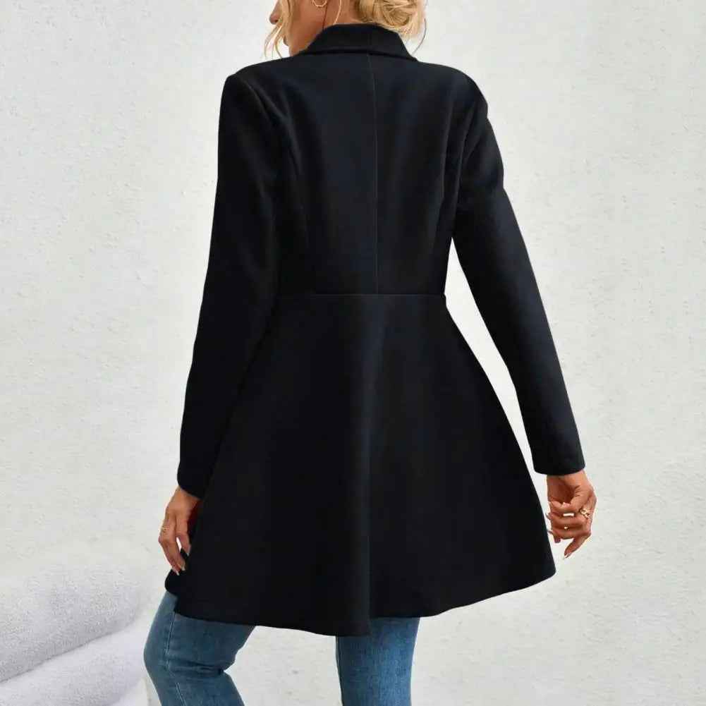 Elegant Wool Blend Long Coat for Women Winter Warmth - OKOHOKO™ FASHION