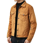 Casual Suede Leather Jacket For Men Premium Quality - OKOHOKO™ FASHION