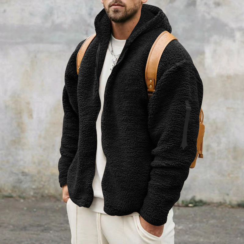 Cozy Hoodie Jacket For Men Winter Wear Warm Fleece Zip Up - OKOHOKO™ FASHION