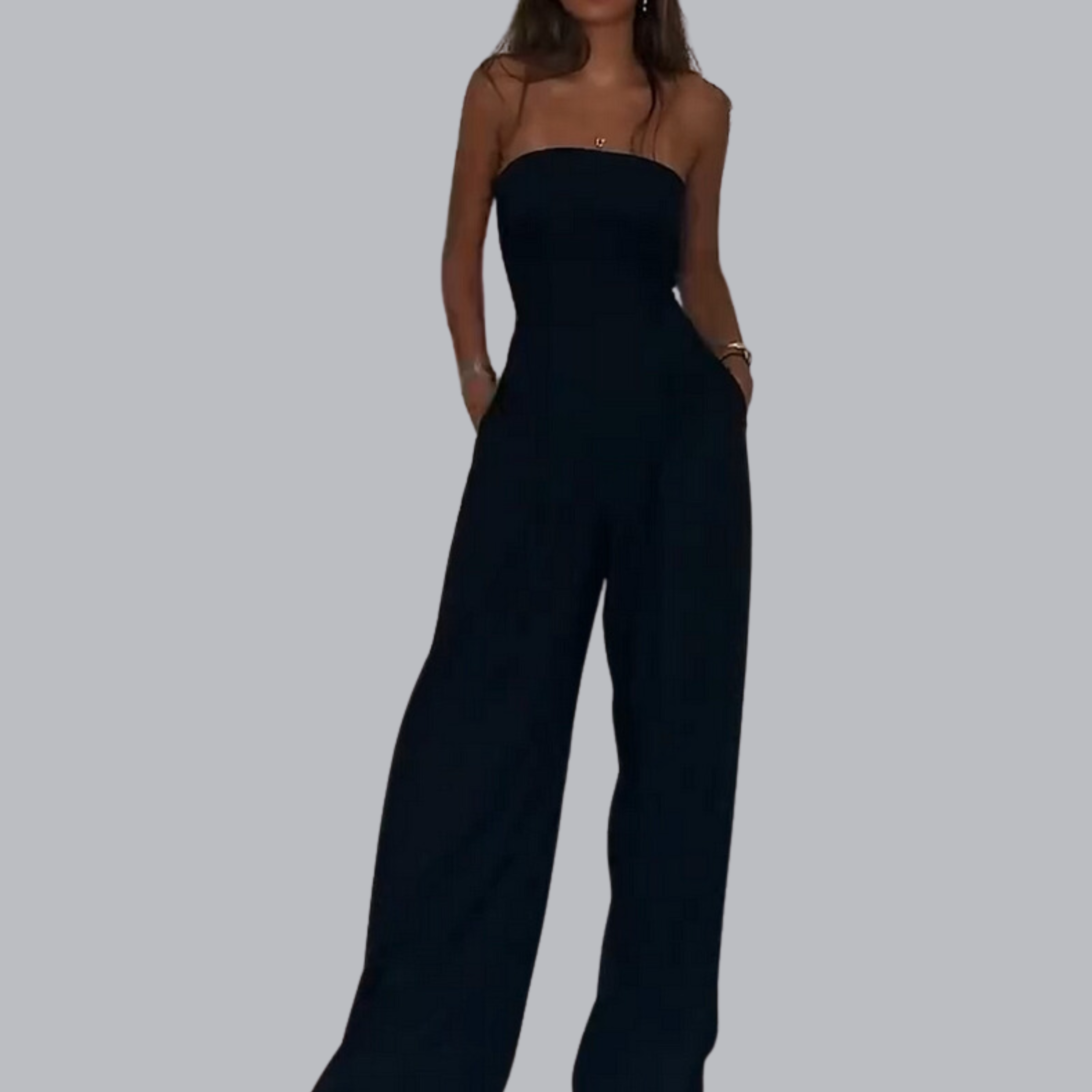 Formal Evening Jumpsuit For Women With Flowing Silhouette - OKOHOKO™ FASHION