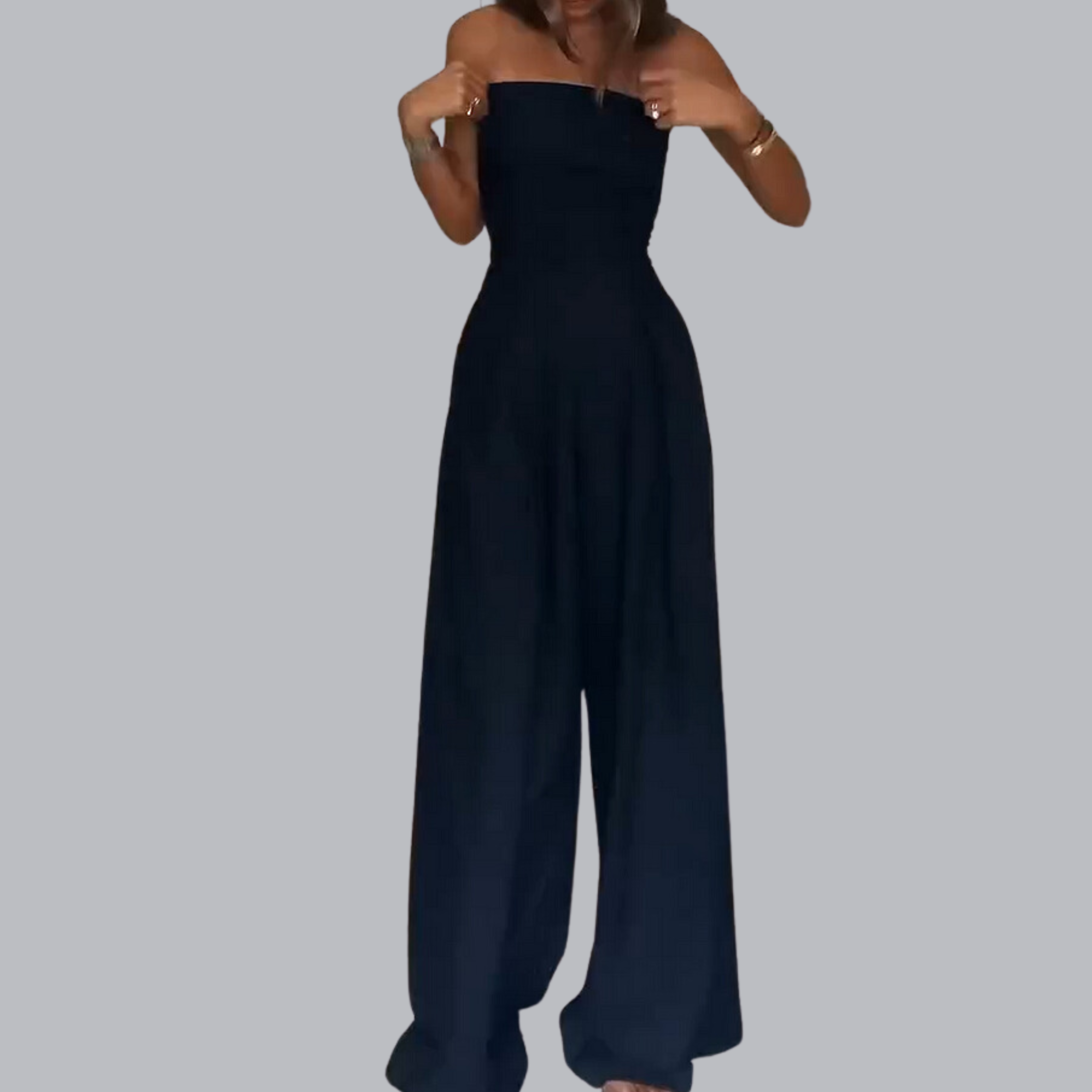 Formal Evening Jumpsuit For Women With Flowing Silhouette - OKOHOKO™ FASHION