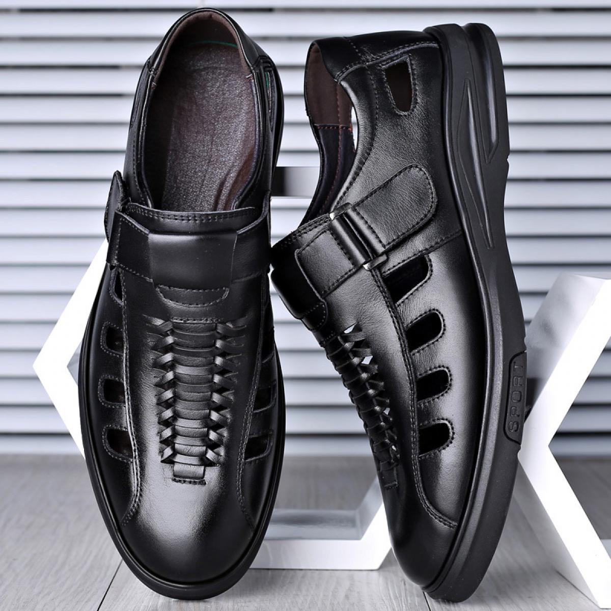 Genuine Leather Sandals For Men Breathable Summer Footwear - OKOHOKO™ FASHION