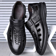 Genuine Leather Sandals For Men Breathable Summer Footwear - OKOHOKO™ FASHION