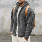 Cozy Hoodie Jacket For Men Winter Wear Warm Fleece Zip Up - OKOHOKO™ FASHION