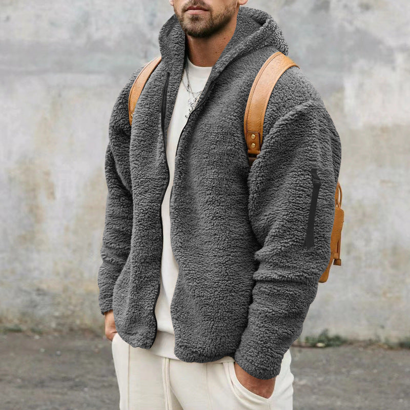 Cozy Hoodie Jacket For Men Winter Wear Warm Fleece Zip Up - OKOHOKO™ FASHION