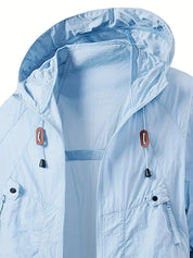 Waterproof Hooded Walking Jacket Lightweight All Weather Jacket & Coats