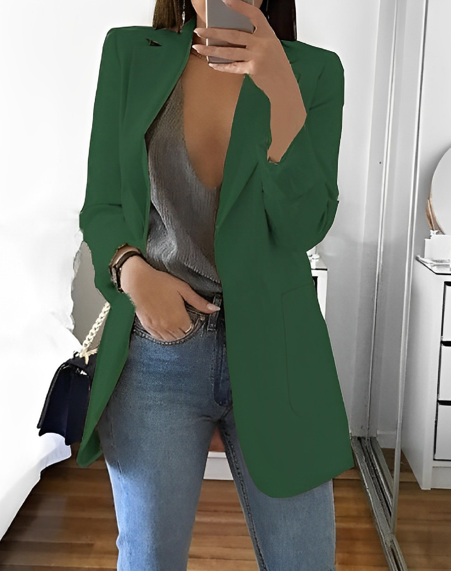 Casual Open Front Blazer For Women Lightweight Workwear - OKOHOKO™ FASHION