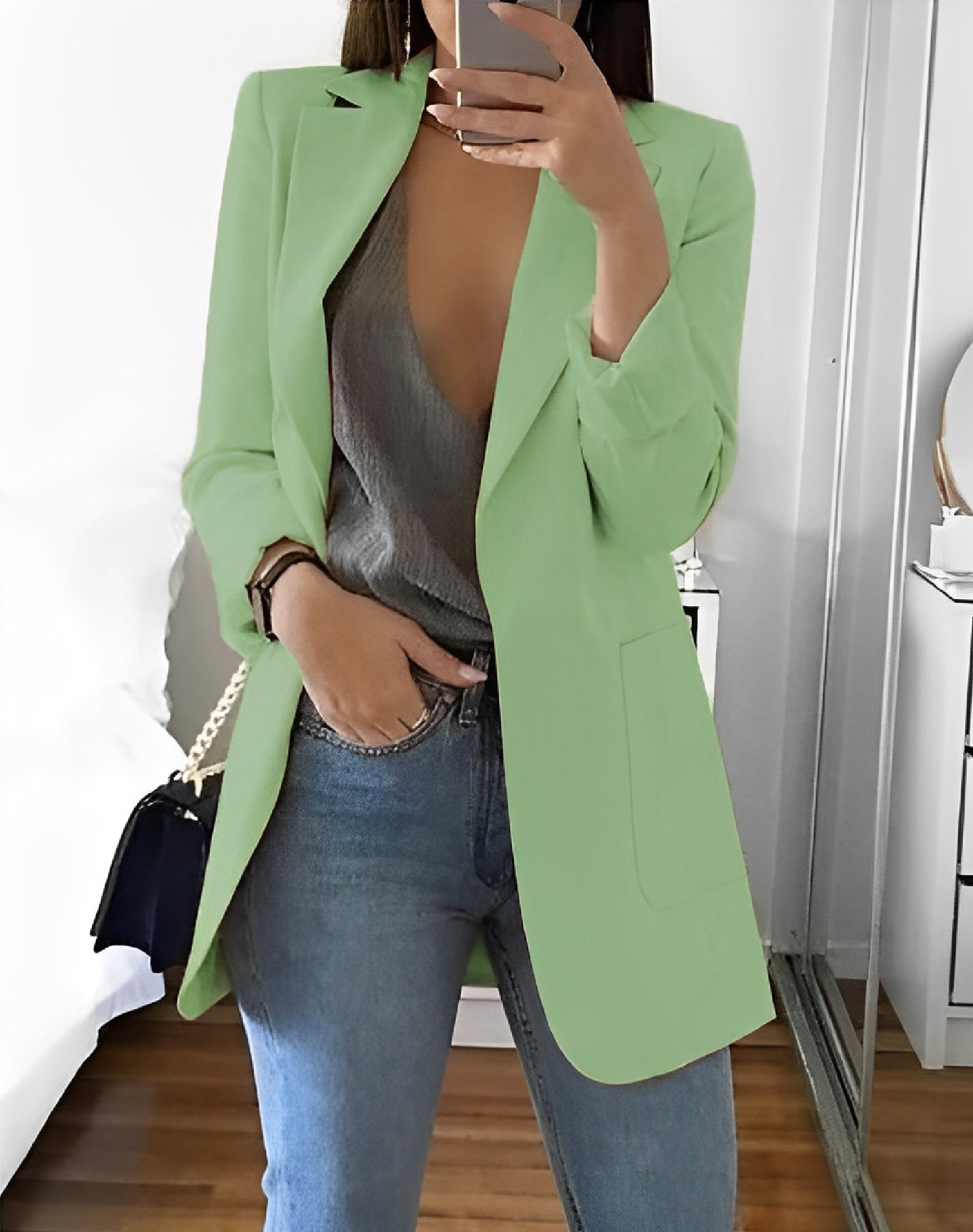 Casual Open Front Blazer For Women Lightweight Workwear - OKOHOKO™ FASHION