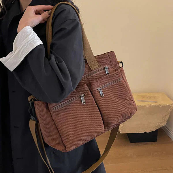 Corduroy Tote Bag Large Carryall For Everyday Style Coffee Bag