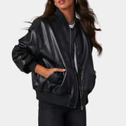 Casual Leather Jacket For Women Everyday Wear Warm Lined - OKOHOKO™ FASHION