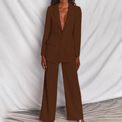 Elegant Womens Blazer and Pants Set for Formal Wear - OKOHOKO™ FASHION