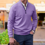 Mens Half Zip Knit Sweater For Everyday Comfort Casual - OKOHOKO™ FASHION