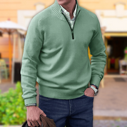 Mens Half Zip Knit Sweater For Everyday Comfort Casual - OKOHOKO™ FASHION
