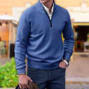 Mens Half Zip Knit Sweater For Everyday Comfort Casual - OKOHOKO™ FASHION