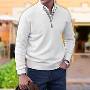 Mens Half Zip Knit Sweater For Everyday Comfort Casual - OKOHOKO™ FASHION