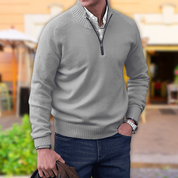Mens Half Zip Knit Sweater For Everyday Comfort Casual - OKOHOKO™ FASHION