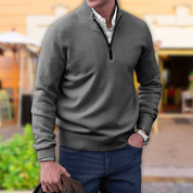 Mens Half Zip Knit Sweater For Everyday Comfort Casual - OKOHOKO™ FASHION
