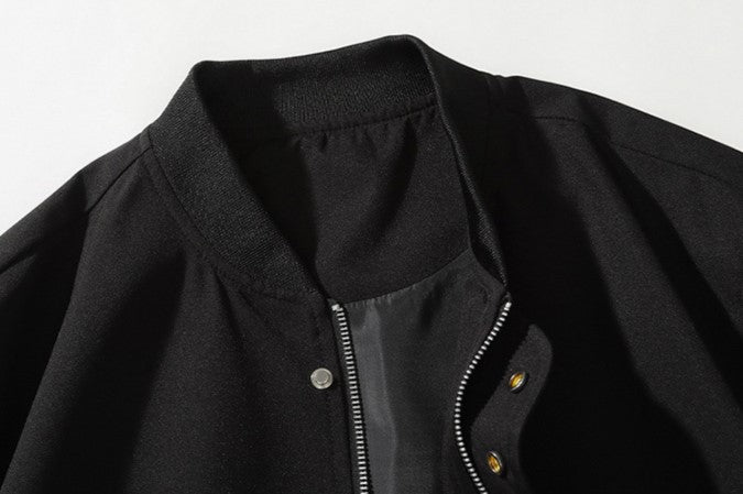 Weather Resistant Bomber Jacket With Zipper Pockets Men's Clothing