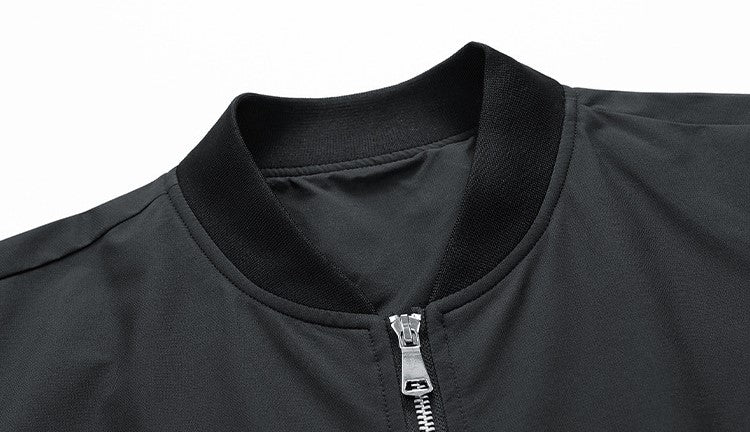 Lightweight Weather Resistant Bomber Jacket With Modern Fit Men's Clothing