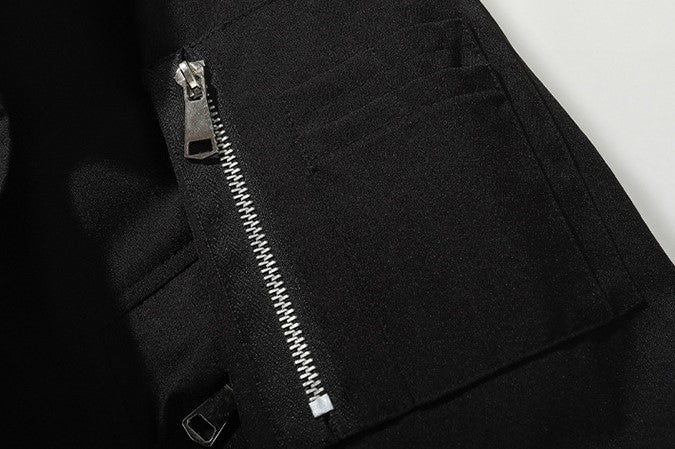 Weather Resistant Bomber Jacket With Zipper Pockets Men's Clothing