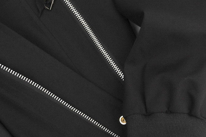 Weather Resistant Bomber Jacket With Zipper Pockets Men's Clothing