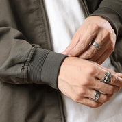 Canvas Wind Resistant Pilot Collar Jacket For Layering Men's Clothing