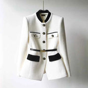 Elegant Wool Blend Office Jacket For Professional Women - OKOHOKO™ FASHION